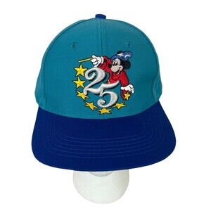 Vtg Youth Disney World Mickey Mouse FANTASIA 25 Anniversary Snapback Hat  NWOT